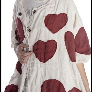 Magnolia pearl heart appliqué kimi coat